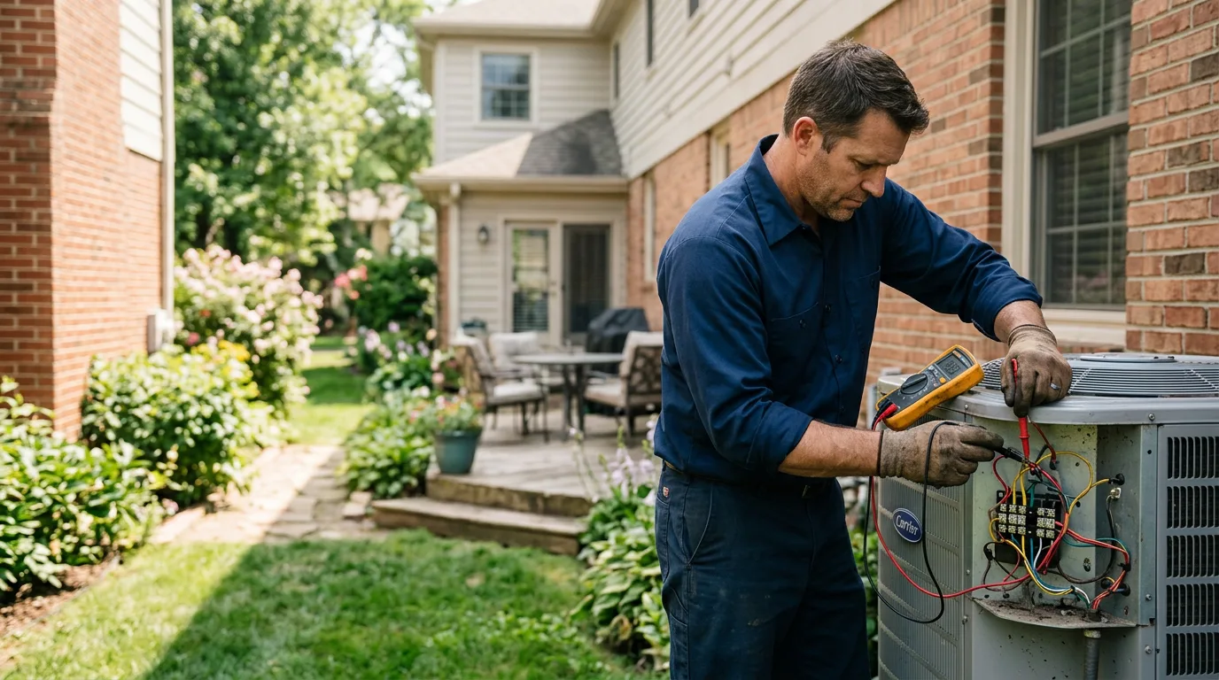 HVAC technician working near Castle Creek, NY